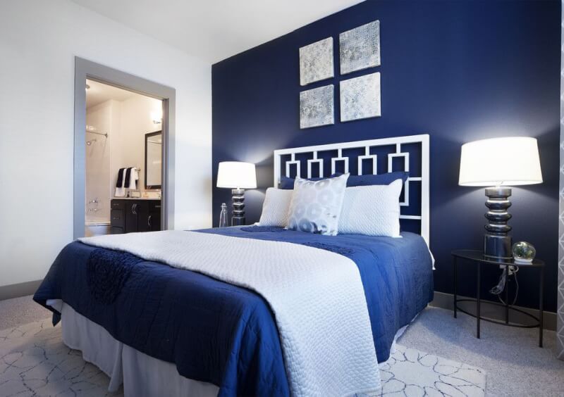 Modrá ložnice